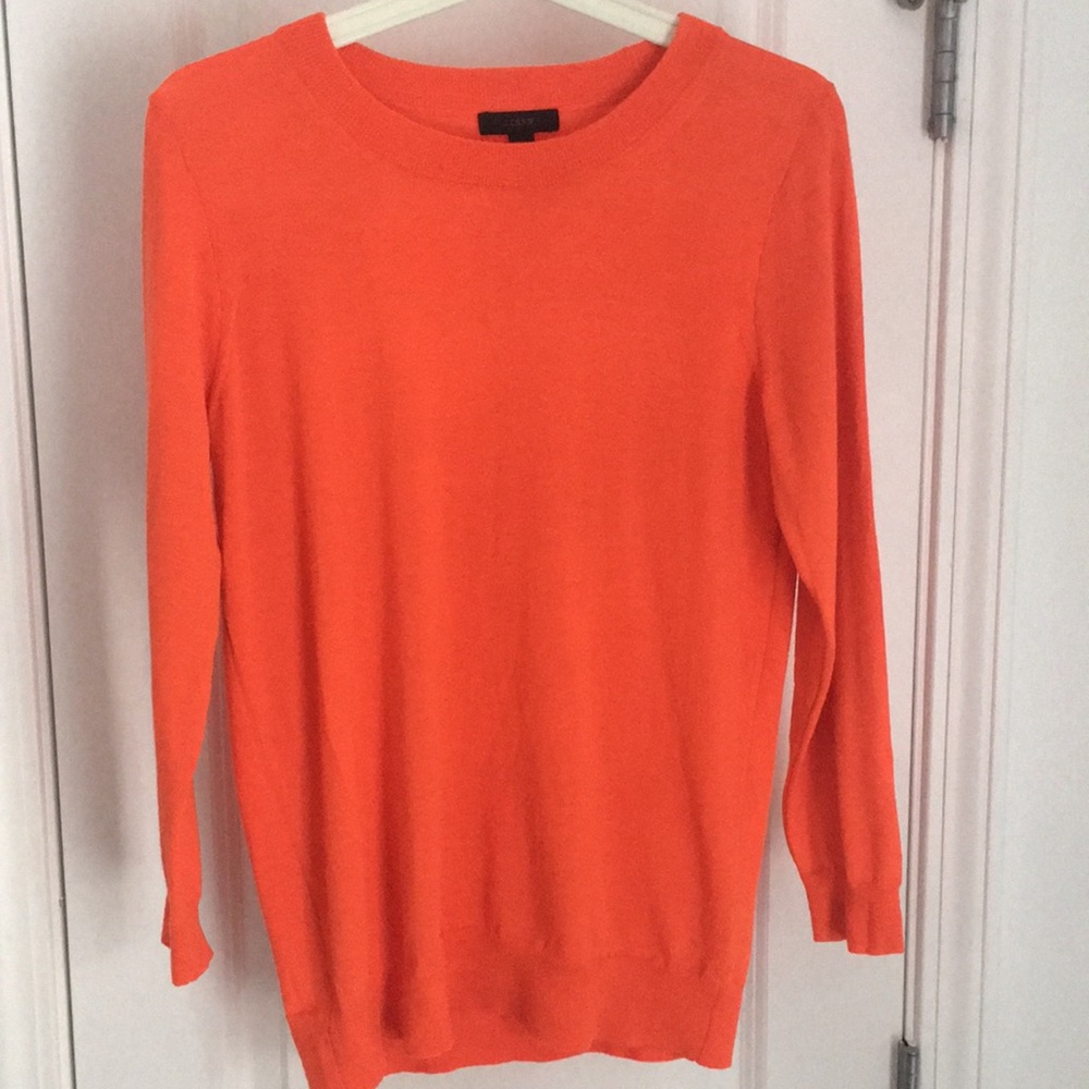 Coral J. Crew wool sweater